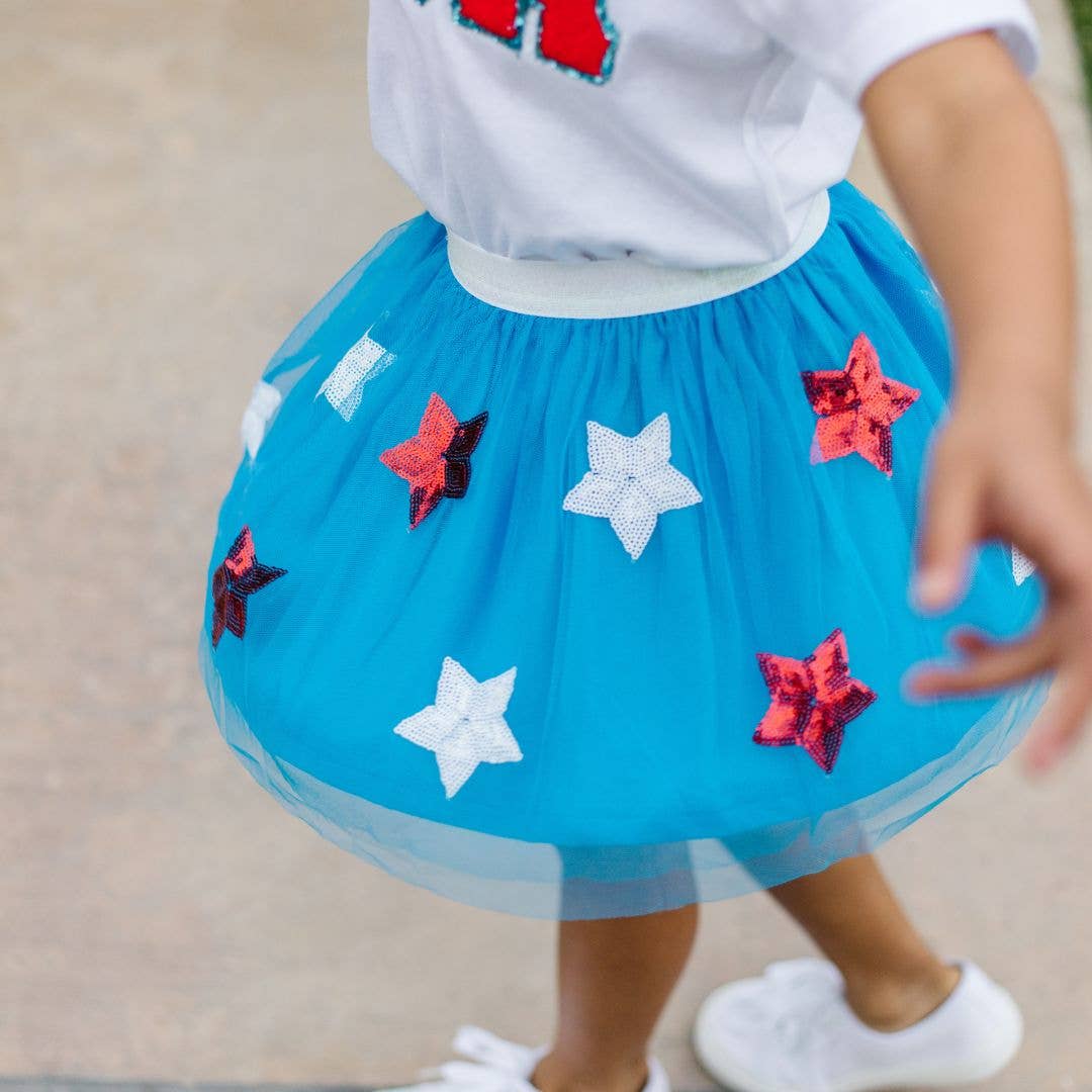 Patriotic Star Tutu - Dress Up Skirt - Kids 4th of July Tutu