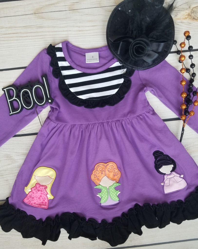 Halloween Hocus Pocus Ruffle Dress