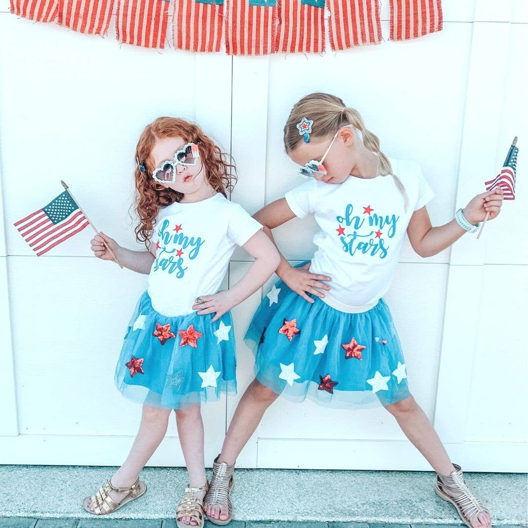 Patriotic Star Tutu - Dress Up Skirt - Kids 4th of July Tutu