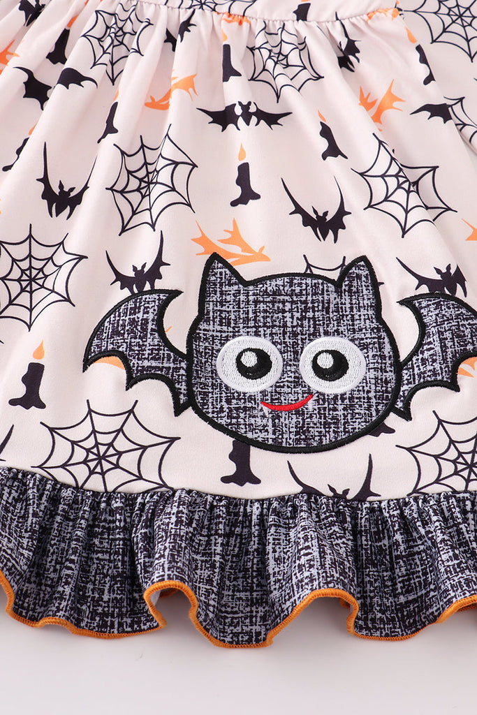 Halloween Bat Ruffle Dress