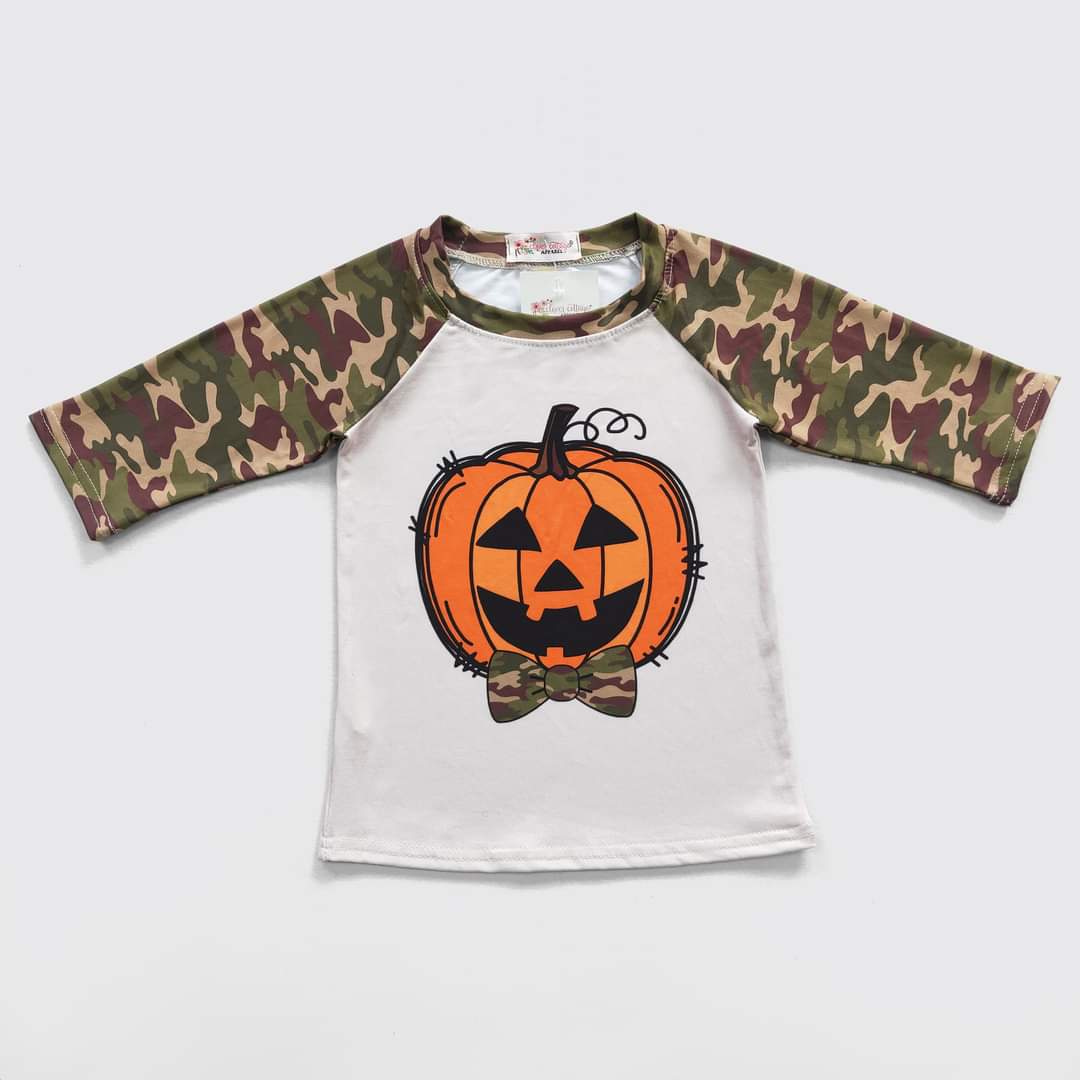 Halloween Camo Pumpkin Shirt