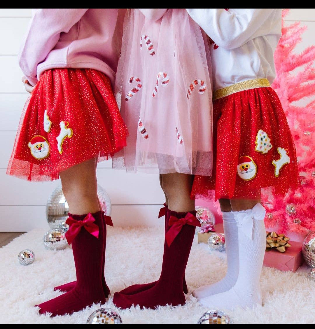 Christmas Patch Tutu - Dress Up Skirt - Kids Holiday Tutu