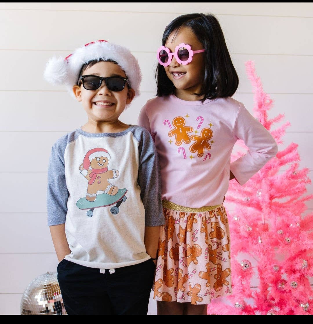 Gingerbread Christmas Tutu - Dress Up Skirt - Kids Holiday