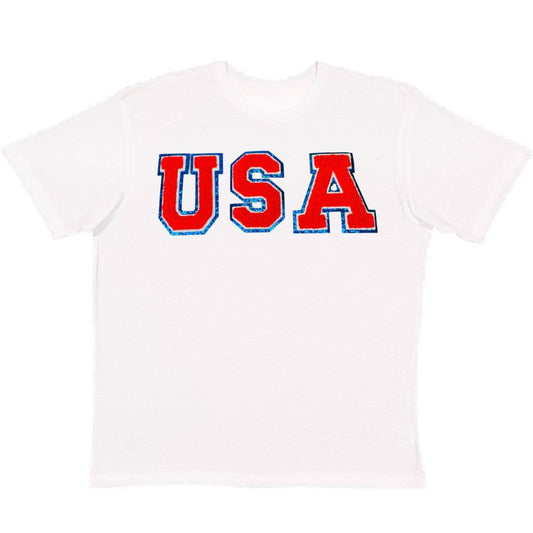 USA Patch Short Sleeve Shirt - 4th of July Adult Tee