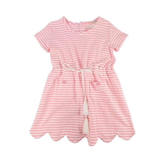 Pink Stripe A-Line Dress