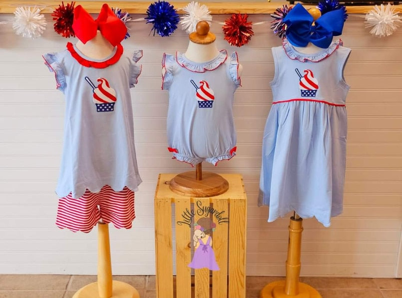 Patriotic Girl's Short Set