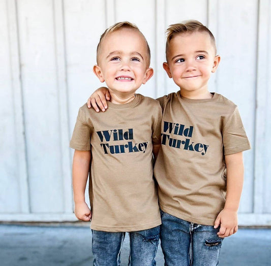 Wild Turkey | Kids and Adult Thanksgiving Tee