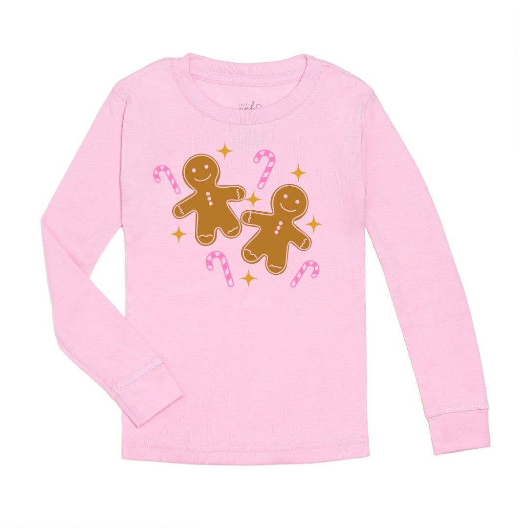 Gingerbread Christmas Long Sleeve Shirt - Kids Holiday Shirt