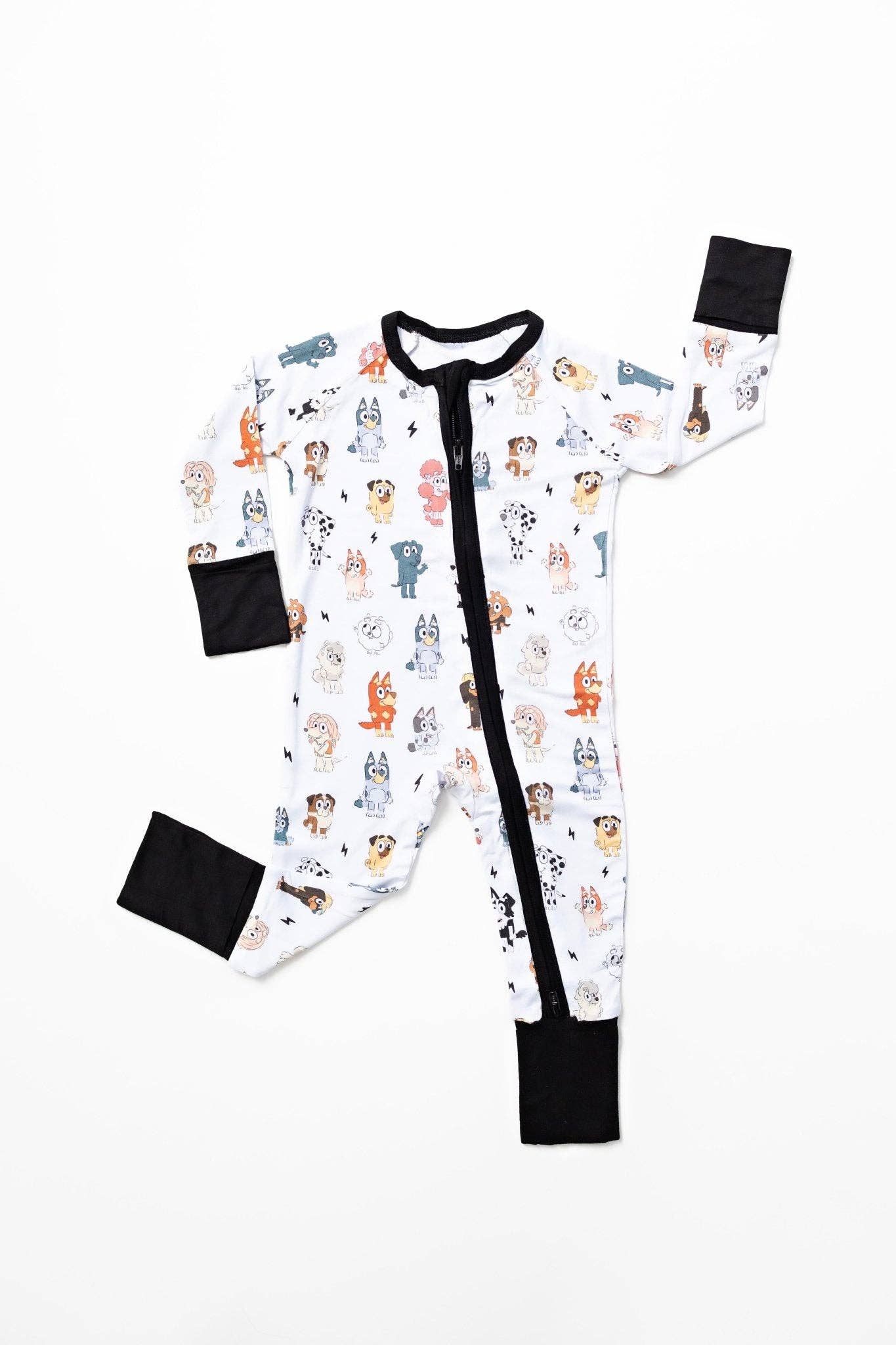 Blue Dog & Friends Zipper Romper